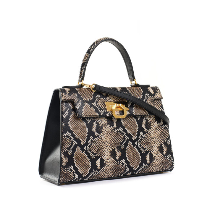 Elena 243V2 Rock python calfskin black